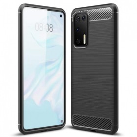 Custodia per Huawei P40 Pro Cover in Silicone Carbon Flessibile TPU
