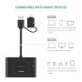 HUB USB 3.0 + USB-C 3.1 Porta USB Tipo C Sdoppiatore Splitter Multi porta GREEN 4 porte