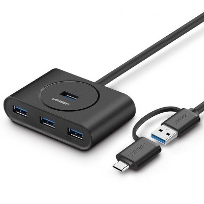 HUB USB 3.0 + USB-C 3.1 Porta USB Tipo C Sdoppiatore Splitter Multi porta GREEN 4 porte