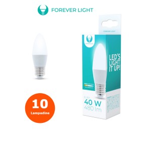 Lampadina 10 PZ LED Luce Calda Naturale Fredda Oliva E27 6W 3000K 480lm Forever Light - CALDA