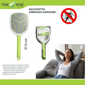 Racchetta Elettrica Ammazza Zanzare Fulmina Insetti Ricaricabile