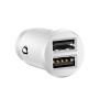 CARICABATTERIA DA AUTO BASEUS "GRAIN CAR CHARGER" 2X USB 5V 3.1A (BIANCO)