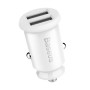 CARICABATTERIA DA AUTO BASEUS "GRAIN CAR CHARGER" 2X USB 5V 3.1A (BIANCO)