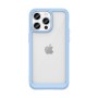 Custodia rinforzata con cornice elastica cover per iPhone 15 Pro Max - Blu