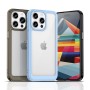 Custodia rinforzata con cornice elastica cover per iPhone 15 Pro Max - Blu