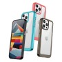 Custodia rinforzata con cornice elastica cover per iPhone 15 Pro Max - Arancione