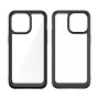 Custodia rinforzata con cornice elastica cover per iPhone 15 Pro Max - Arancione