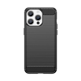 Cover protettiva motivo in fibra di carbonio per iPhone 15 Pro Max - nero