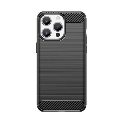 Cover protettiva motivo in fibra di carbonio per iPhone 15 Pro Max - nero