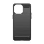 Cover protettiva motivo in fibra di carbonio per iPhone 15 Pro Max - nero