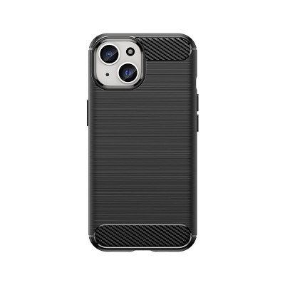Custodia con motivo in Carbonio Cover per iPhone 15 - Nero