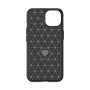 Custodia con motivo in Carbonio Cover per iPhone 15 - Nero