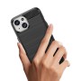 Custodia con motivo in Carbonio Cover per iPhone 15 - Nero