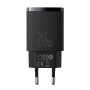 Caricatore rapido USB Tipo C 20W 3A 3.0 compatto Baseus nero