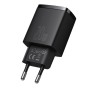 Caricatore rapido USB Tipo C 20W 3A 3.0 compatto Baseus nero