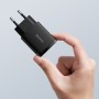 Caricatore rapido USB Tipo C 20W 3A 3.0 compatto Baseus nero