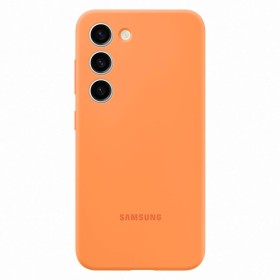 Custodia originale Samsung in silicone per Galaxy S23 cover arancione