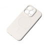 Custodia in Silicone compatibile con MagSafe per iPhone 15 Plus - Crema