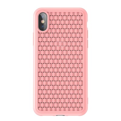 Cover per Apple iPhone X/XS in TPU Antimpronta Antiscivolo Baseus Rosa