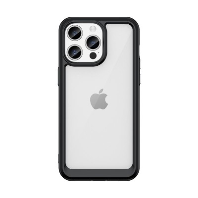 Cover per Apple iPhone 15 Pro Max con cornice flessibile - nero