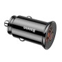 Caricabatteria da auto circolare Baseus PD QC4.0+ 5A 30W (nero)