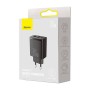 Caricabatterie Baseus Caricatore rapido compatto, 2xUSB, USB-C, PD, 3A, 30W