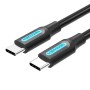 Cavo Dati Alimentazione USB Tipo C Vention Ricarica Fast Rapida 2 Metri PVC Nero