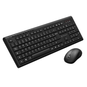 KIT ATLANTIS BASIC 300W TASTIERA MM WIRELESS + MOUSE OTTICO WIRELESS 3 Tasti+scroll, Ricevitore nano-size USB Nero