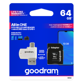 Micro SD memoria Goodram 64GB classe 10 card reader OTG micro USB
