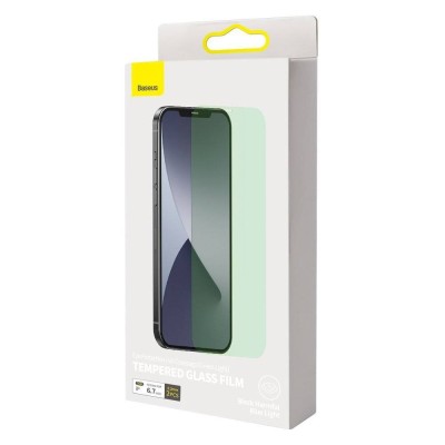 PROTEZIONE TOTALE Display in Vetro Temperato iPhone 12 Pro Max Copertura totale filtro anti luce blu